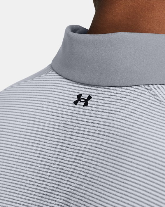 Men's UA Tour Tips Jacquard Polo in Gray image number 2